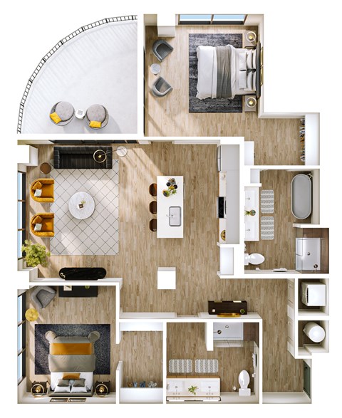 Stella at Star Metals B10 Two Bedroom Floor Plan